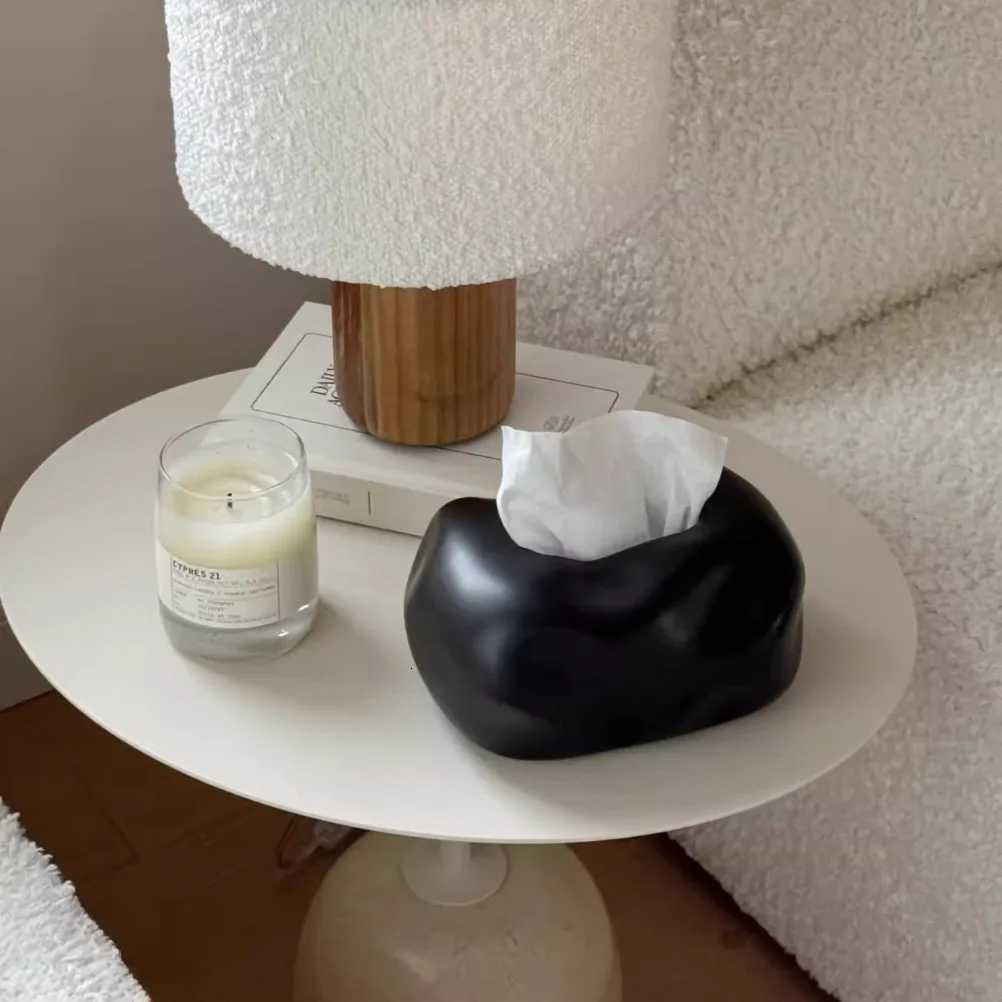 Nordic Ceramic Tissue Box Advanced Napkin Holder Living Ro Dining Table Tissue Case Household Tissue Storage Box Decoration H251201