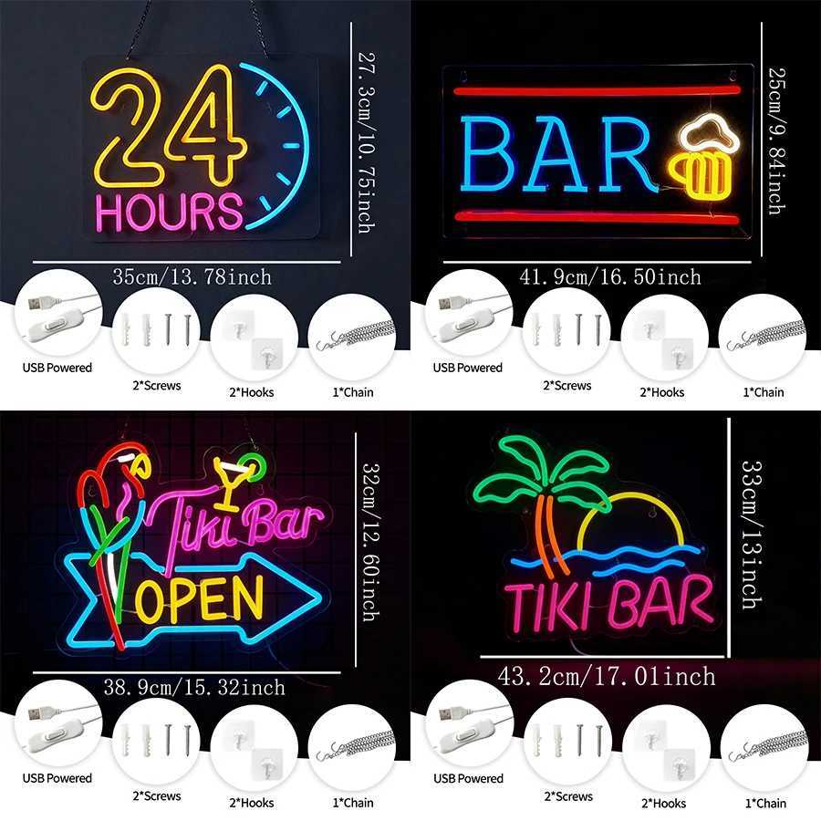 Bar Neon Signs Letter Icons Personalized Business Lights Used For Beer Bars Clubs Parties Restaurants Man Caves Decor H251201