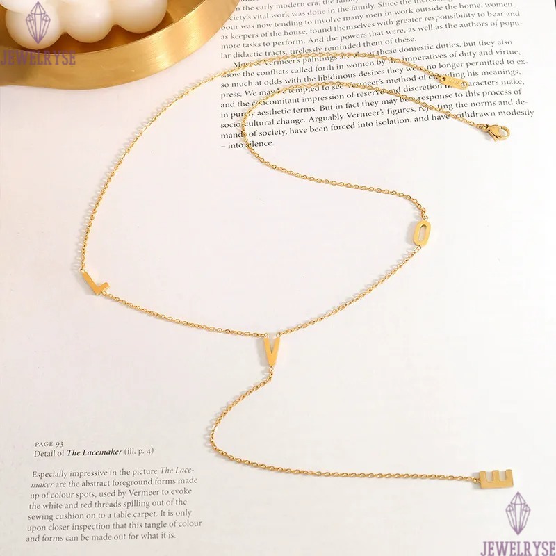 new autumn and winter sweater chain designer necklace for woman stainless steel love pendant long silver rose gold necklaces daily outfit jewelry birt