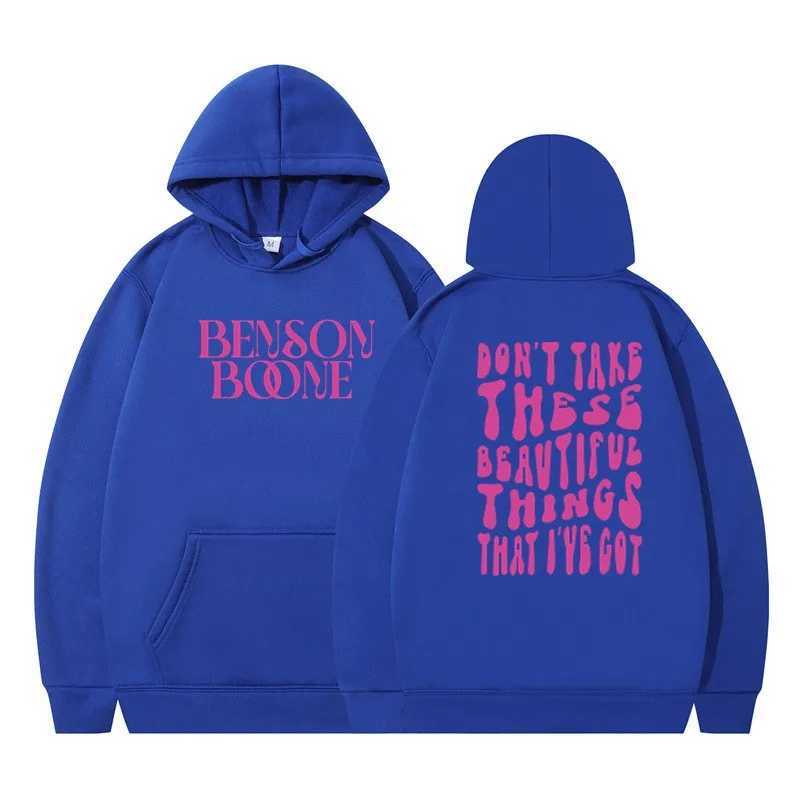 Harajuku-style humorous printed hoodie Benson Boone unisex long-sleeved sweatshirt adult mens casual warm pullover J251203