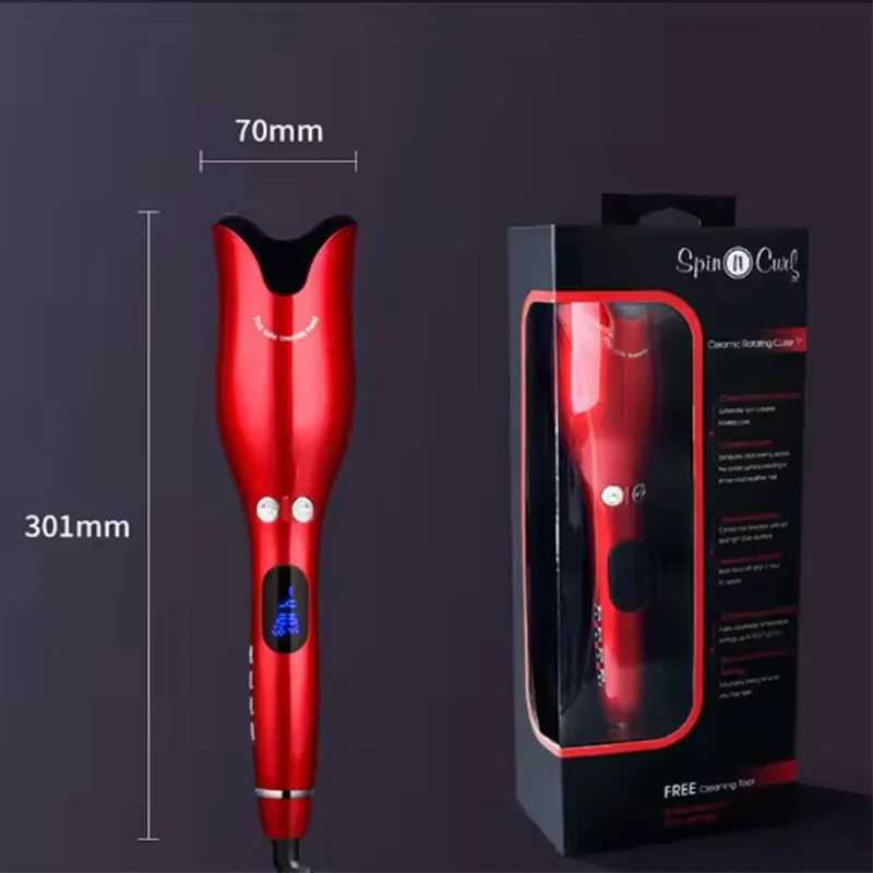 Rose-shaped Mti-Function LCD Curling Iron Professional Hair Curler Styling Tools Curlers auto rotating ceramic hair curler C251202