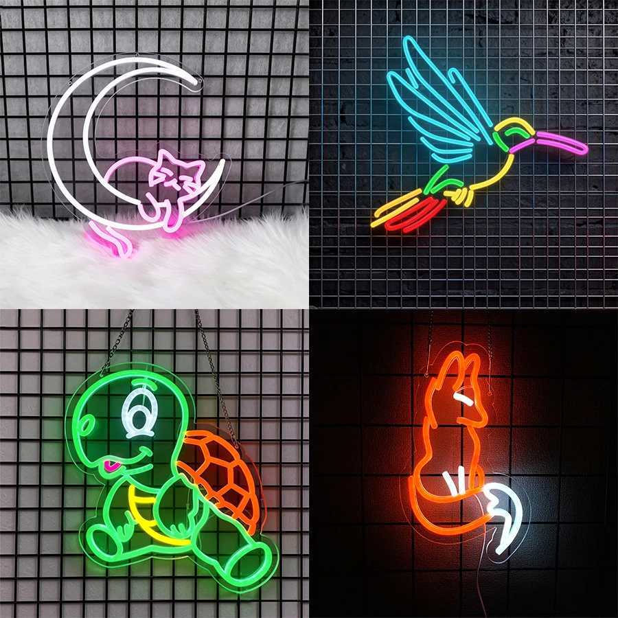 Neon Signs Of Animals And Cartoon Icons Are Gifts For Friends Which Are Used To Decor Bedrooms Clubs Offices And Game Rooms H251201