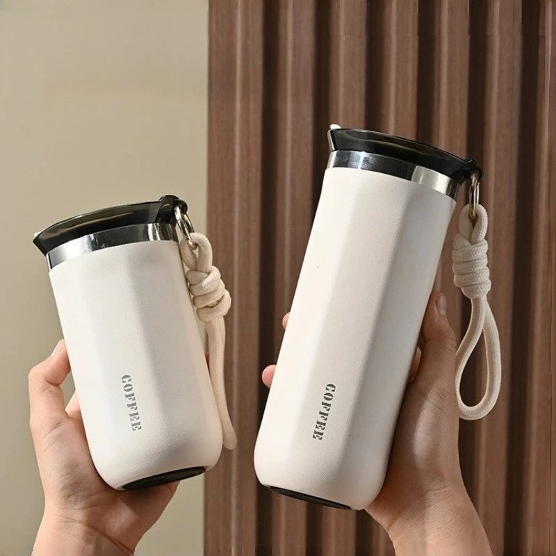 Vacuum Coffee Tumbler 350ml Stainless Steel Thermal Mug Leakproof with Handle for Travel water term Thermo bottle thermos cup 251202 W260226