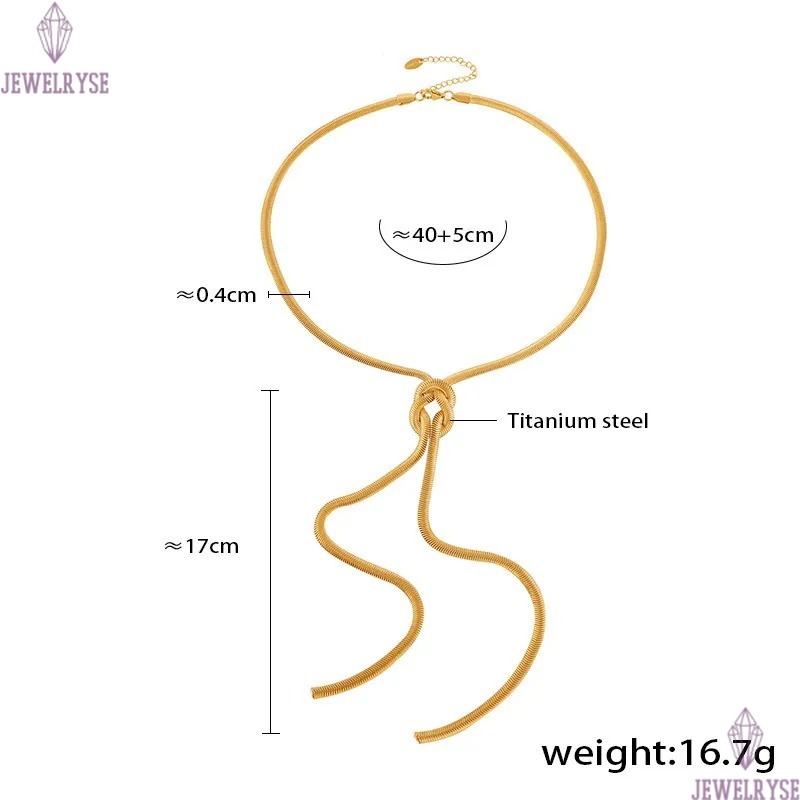 top long 18k gold gold knot chain designer necklace for woman stainless steel pendant long silver necklaces daily outfit jewelry birthday friend famil