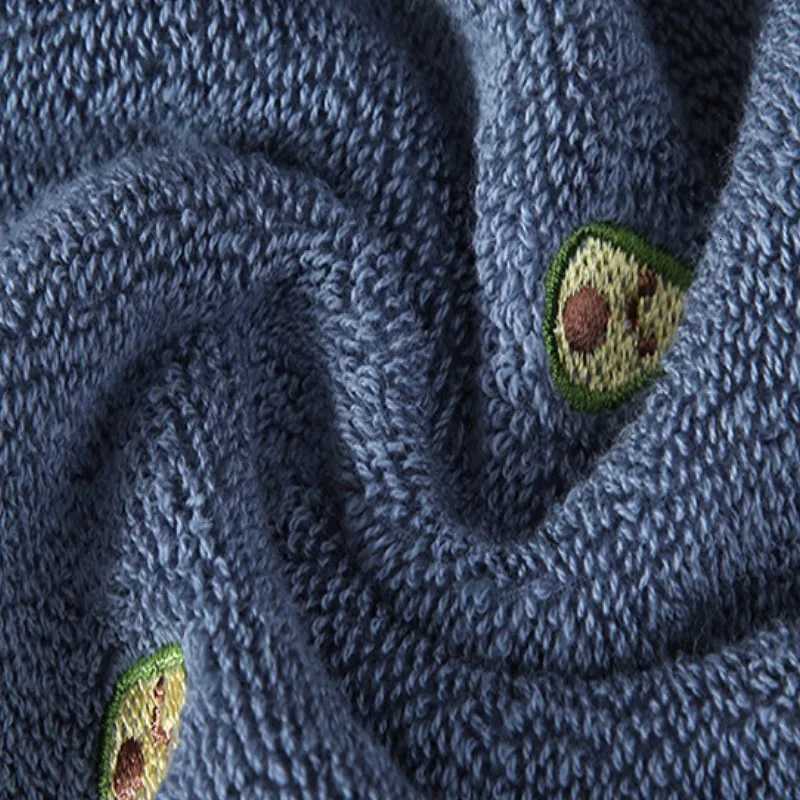 Cotton Embroidered Avocado Thick Towels Soft Skin-Friendly Non-Shedding Ideal for Bathroom Use Kids Gift Bath Hand Towel Toallas Y251202