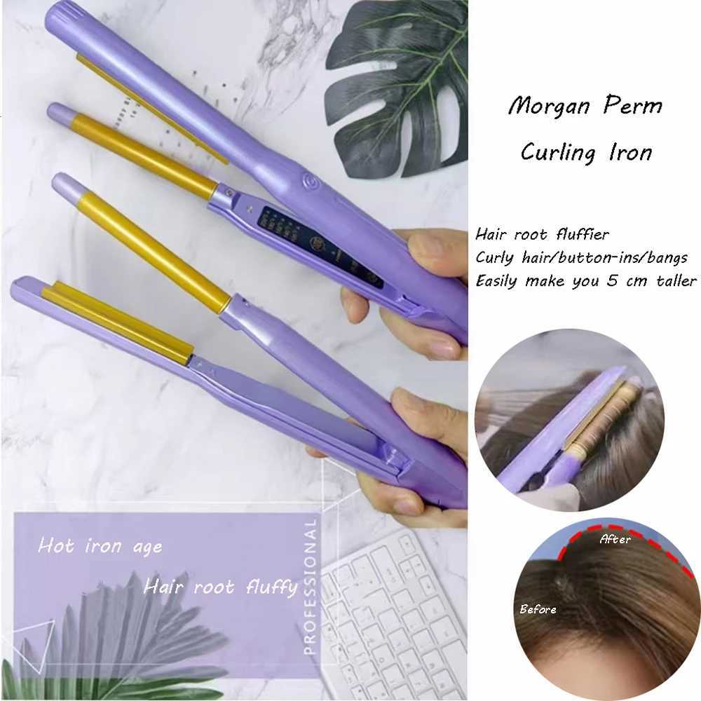 High Top Fluffy Pad Hair Root Curling Iron Wavy Curling Iron Mti-function Round Electric Curling Iron Hair Straightener Tool C251202