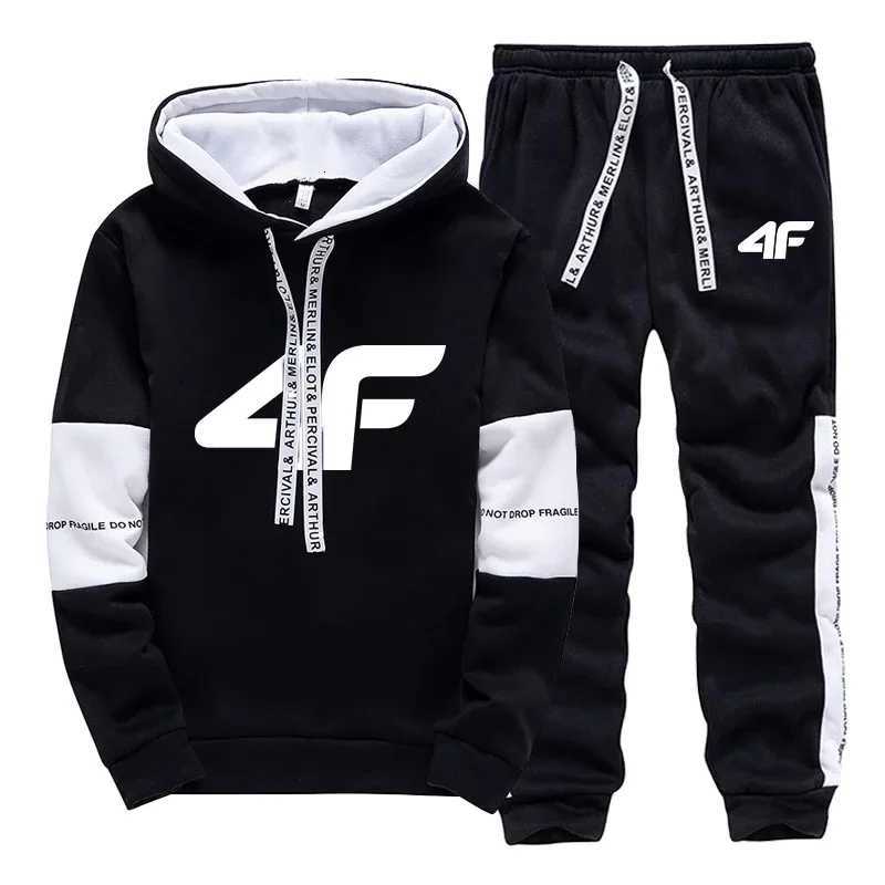Sports Hot Sale Mens Tracksuit Hooded Long Sleeves Casual Single Piece Sweatshirts And Daily Sweatpants Comfort Outdoor Jogging W251202