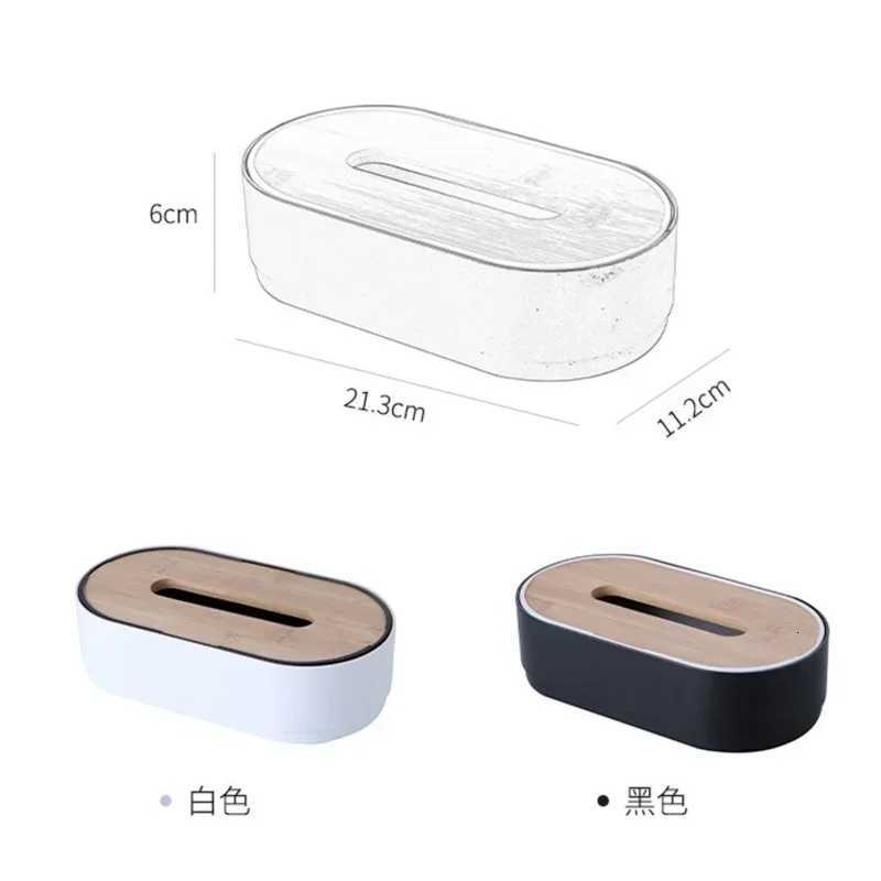 Tissue Box Holder Bamboo Cover Toilet Paper Box Napkin Holder Case Tissue Paper Dispenser Paper Towel Storage Box Tissue Boxes H251201