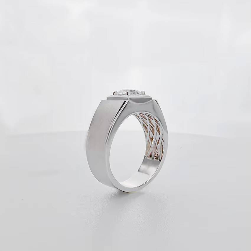 Lab Grown Diamond Ring for Men 18K Gold Engagement Ring With Lab Grown Diamond