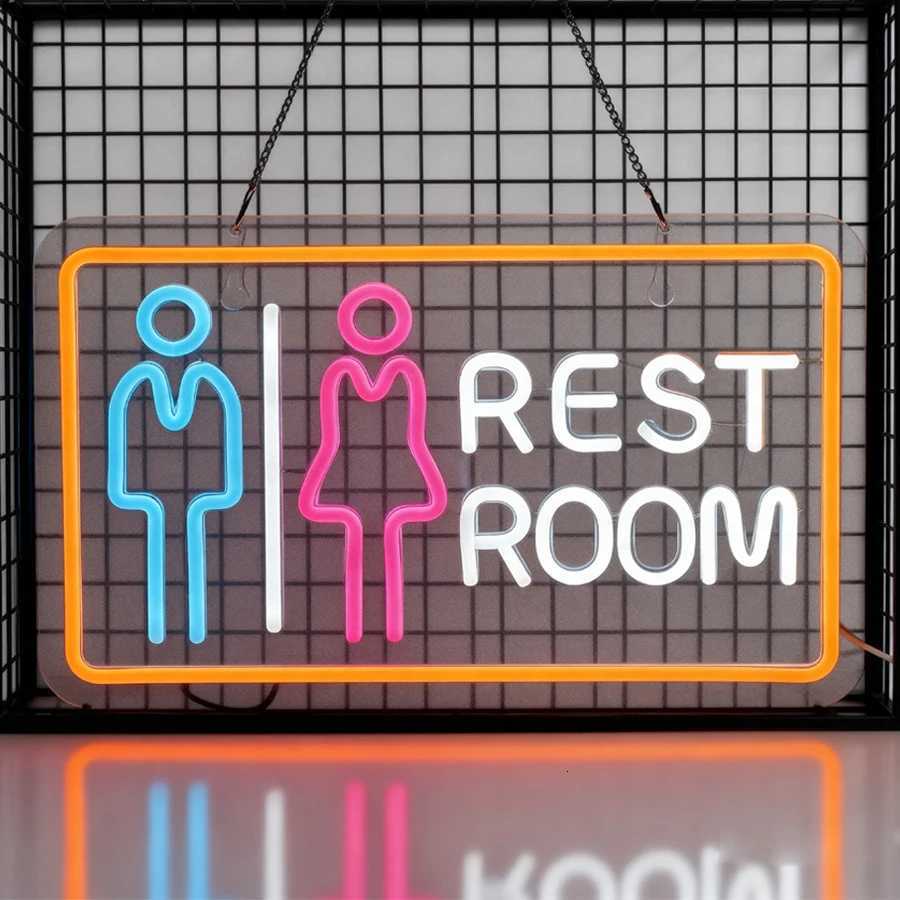 Warm Reminder Led Neon Sign Bathroom Indicator Light Used For Decor Of Bars Clubs Game Rooms And Entertainment Places H251201