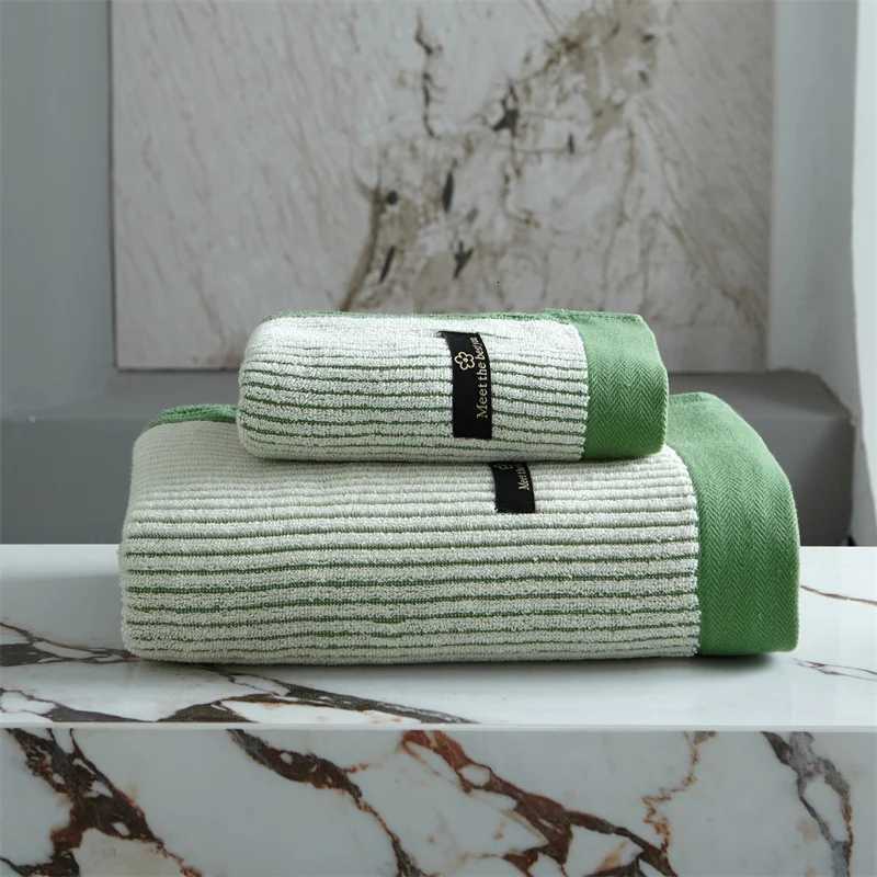 2pcs Luxurious Cotton Towel Set Ultra Soft Highly Absorbent Bath Towel Face TowelWashcloths For Home Bathroom Men Womne Y251202
