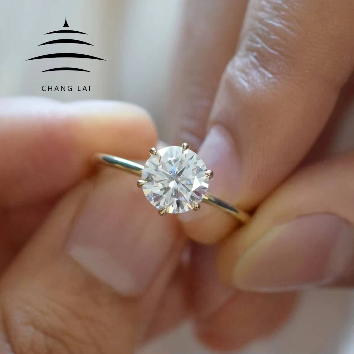 CHANG LAI CVD PHPT 2 Ct Laboratory Diamond Rings Excellent Brilliant Round Cut 5ct Lab Grown Diamond Ring