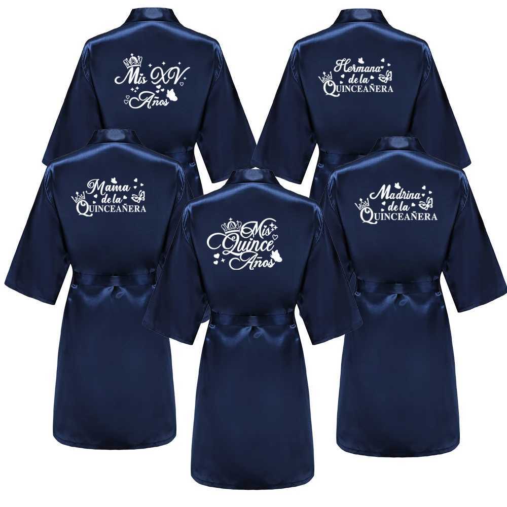 Mis Quince Aos Bathrobe Mama de la Quinceaera Robe Woman Homewear Party Gift C251202