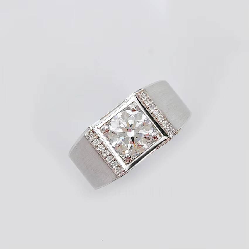 Lab Grown Diamond Ring for Men 18K Gold Engagement Ring With Lab Grown Diamond