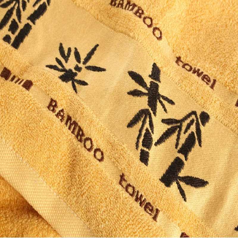 2pcs Bathroom Towel Set 100 Bamboo Fiber Jacquard Luxury Geometric Embroidered Sport Gift Bath Hand Face Towels Cover Toallas Y251202