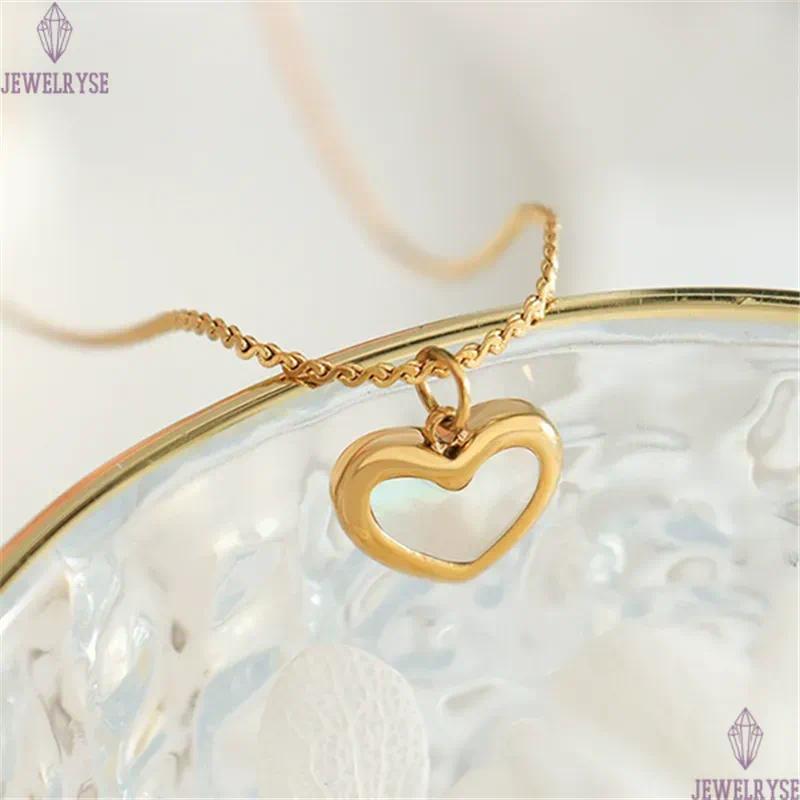 fashion heart stainless steel 18k gold designer necklace for woman party pendant luxury necklaces chain choker jewelry birthday friend valentines day 