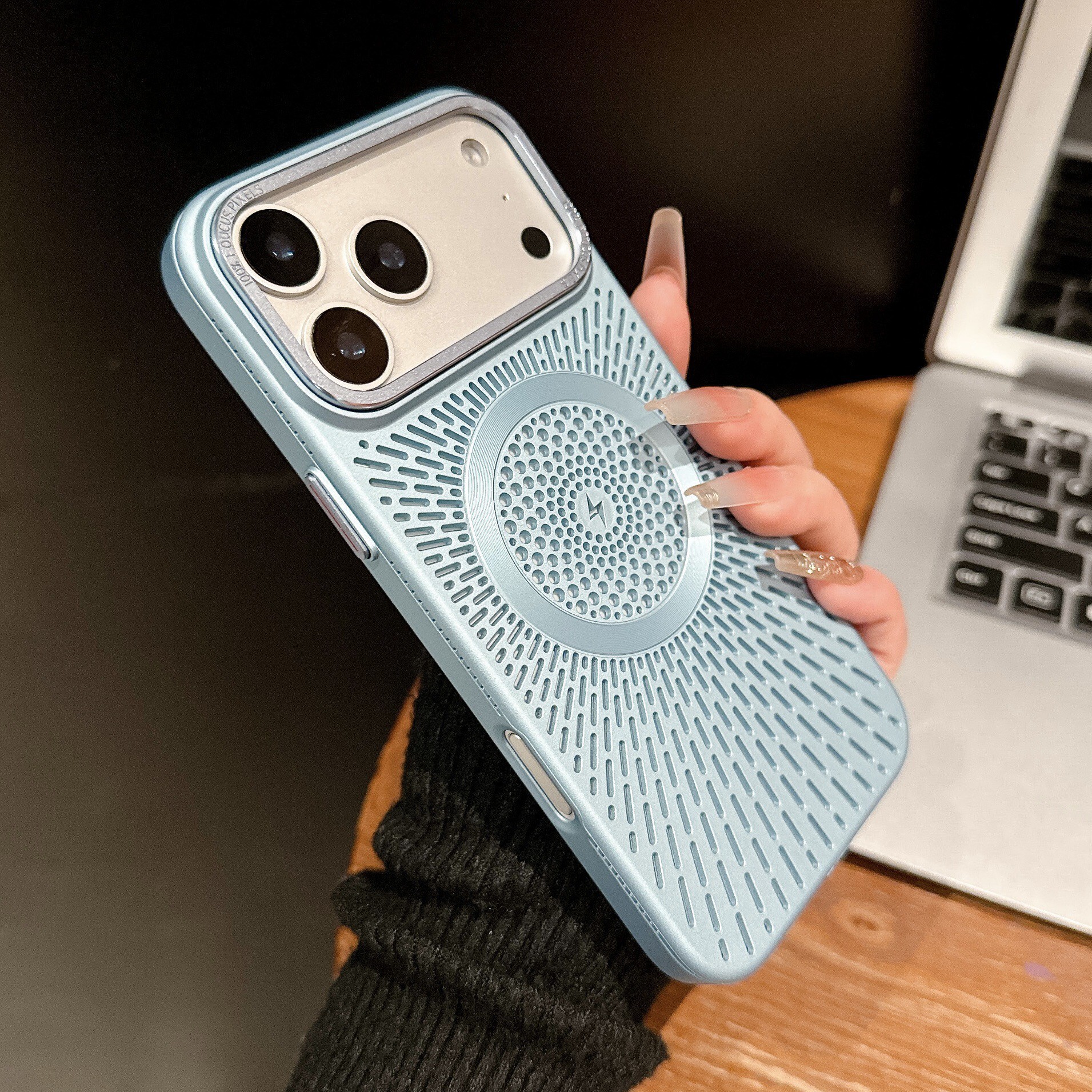 Magnetic Phone Case iPhone 17 Pro Max Compatible With Apple 16/15 Pro Shockproof Hollow Design Case
