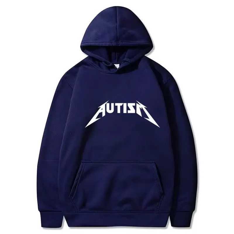 Autism Metal Rock Meme Hoodie Top Men Women Fashion Hip Hop Fleece Hoodie Oversized Pullover Winter Sport Sweatshirt for Men J251203