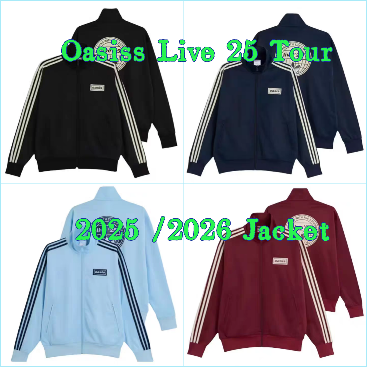 2025 2026 Oasis jacket tracksuit top long uniform adult men 135th Fontaines Dc BLACK GUINNESS TOUR JACQUARD Ireland Jersey Oasiss Live Oasis Tour