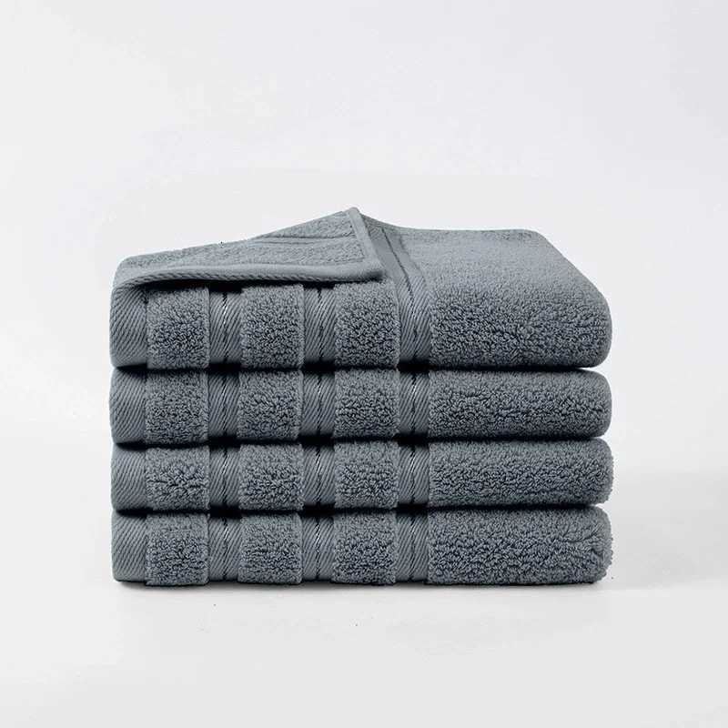 Pure Cotton Face Towel Terry Bathroom Strong Absorbent Soft Skin-friendly Adult Towels 3575cm Black Color Drop Shipping 1pc Y251202