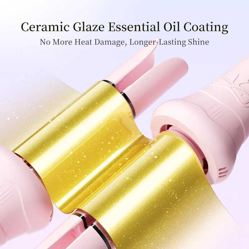 32mm Autatic Curling Iron Wand Negative Ion-4 Temperature Settings Ceramic Coated Barrel for Long La Curls Hair Styling C251202