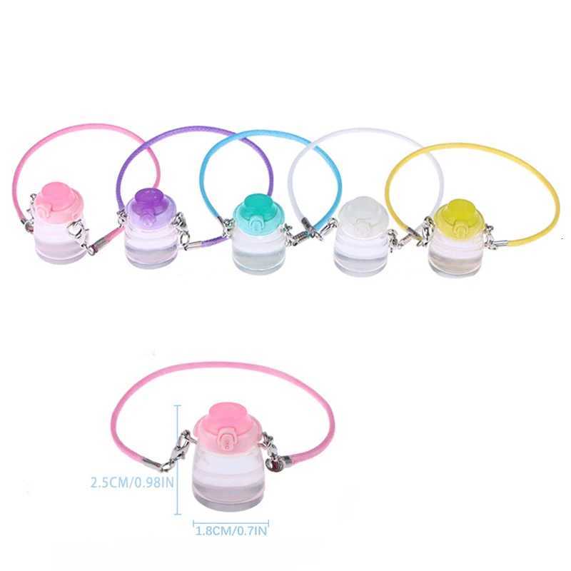 Mini Doll Water Bottle Model Miniature Kettle With Lanyard For 1/4 1/6 OB11 DollHouse Accessories Outdoor Bottles Decoration W251202