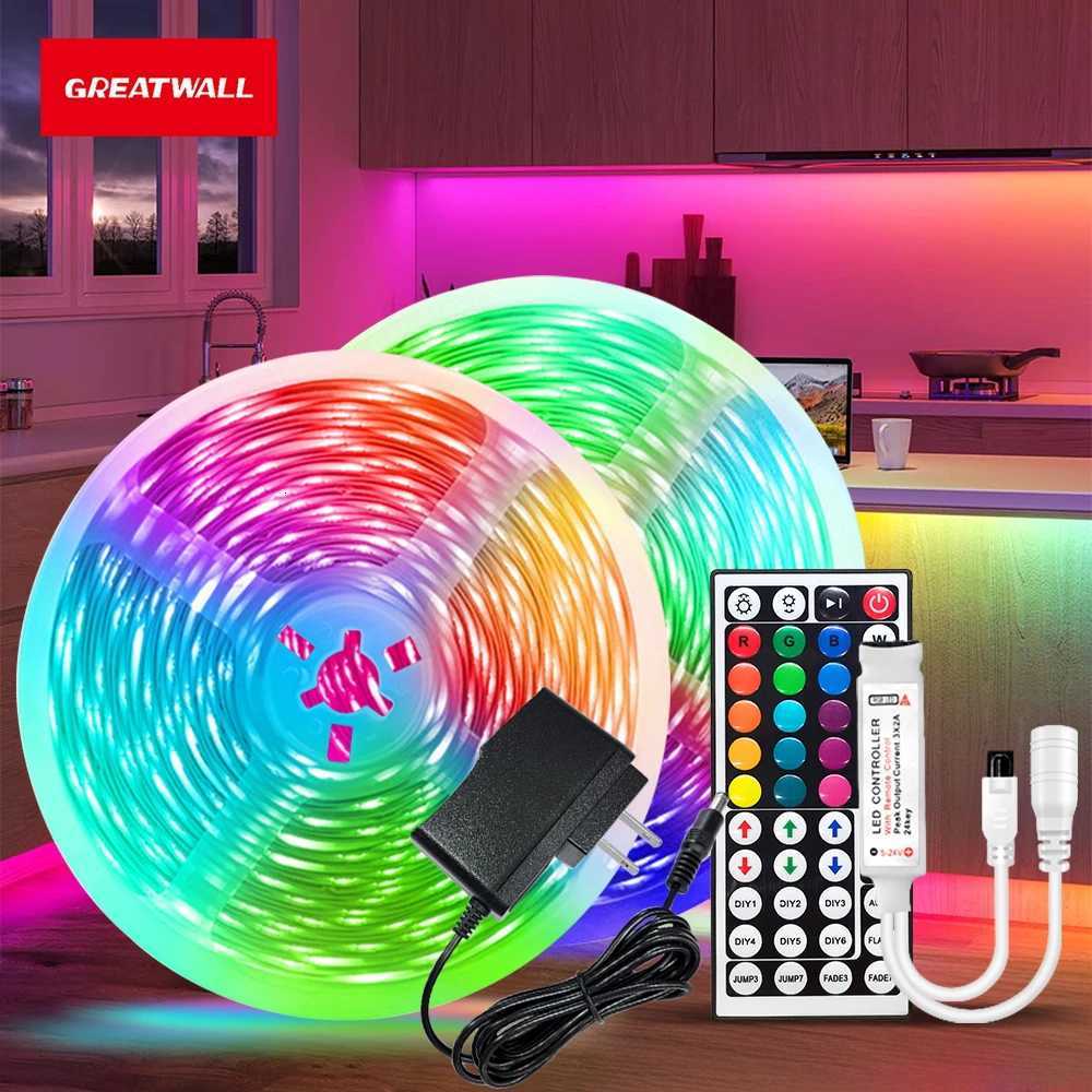GREATWALL IR44K 5050 LED strip 328f/164 feet Halloween Christmas decoration DC LED neon light RGB flexible light configuration H251201