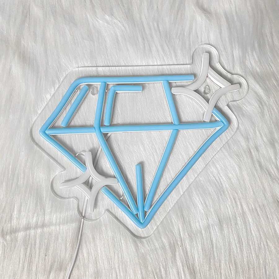 Diamond Led Neon Sign Used For Wall Decor Usb Powered Bedroom Home Wedding Club Party Decor Office Art Wall Lamp H251201