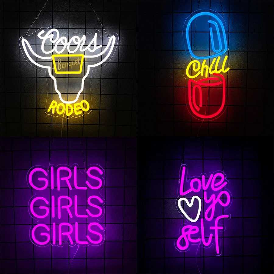 Bar Series Neon Signs 3D Carved Icon Business Wall Lamp Usb Powered Used For Clubs Bars Restaurants Man Caves Art Decor H251201