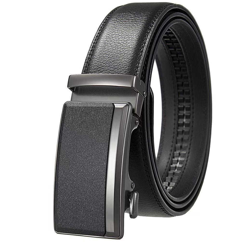 Men's high-end genuine leather belt with automatic buckle, simple and elegant business waist belt for trousersXJ251023