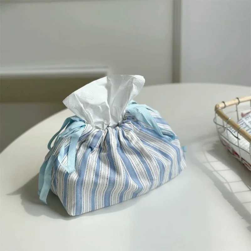Creative Desktop Decoration Tissue Storage Bag Bow Mti pose Tissue Box Handbag Drawstring Storage Bag He H251201