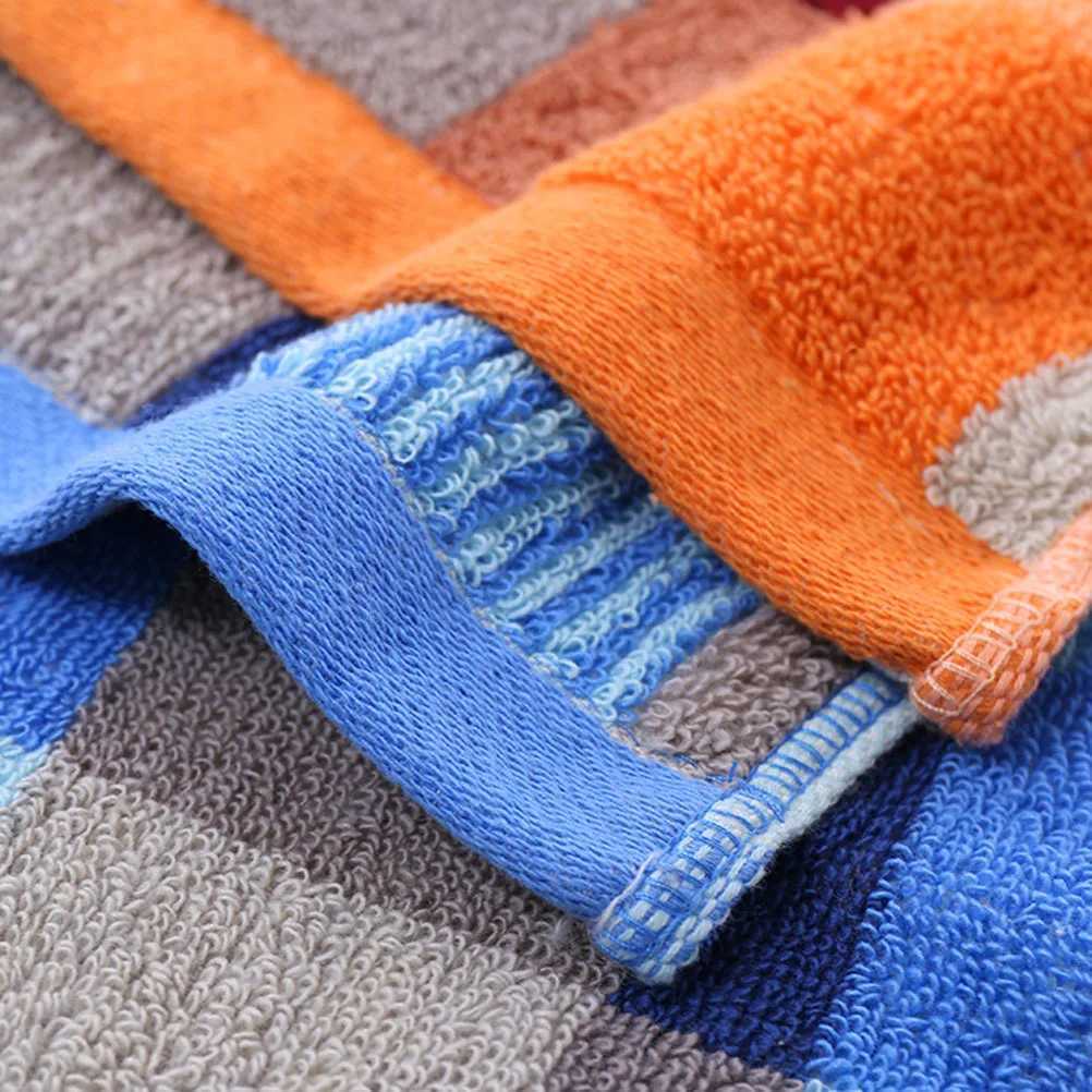 35x75 Heavy Duty Cotton Face Towel Thicken Grid Texture Soft Comfortable for Sensitive Skin Home Hotel Spa Blue Y251202