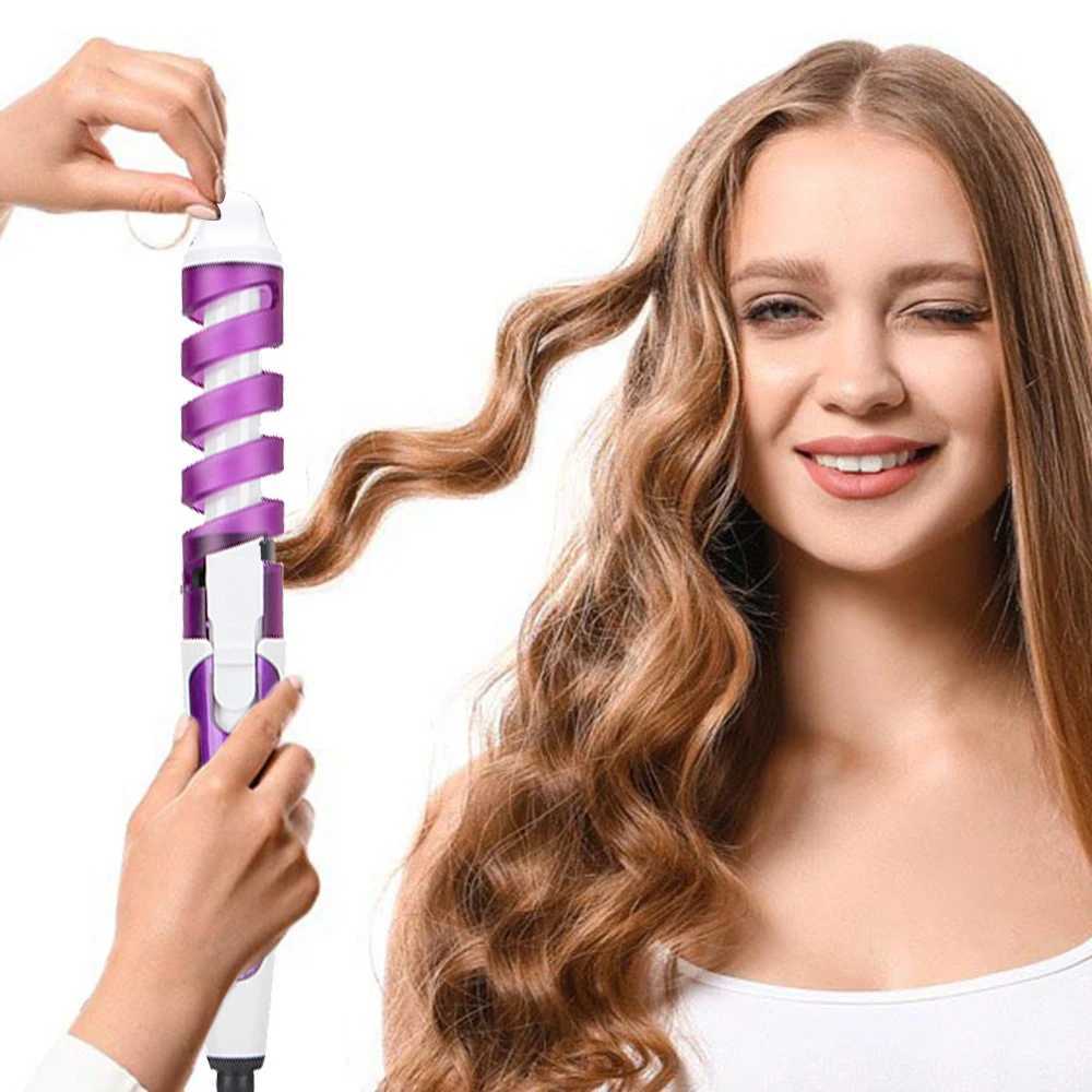 Anti-Scald Ceramic Curling WandPortable Curling IronAutatic Spiral Hair Curler for WenDetangle Scald- Fast Heating Ro C251202