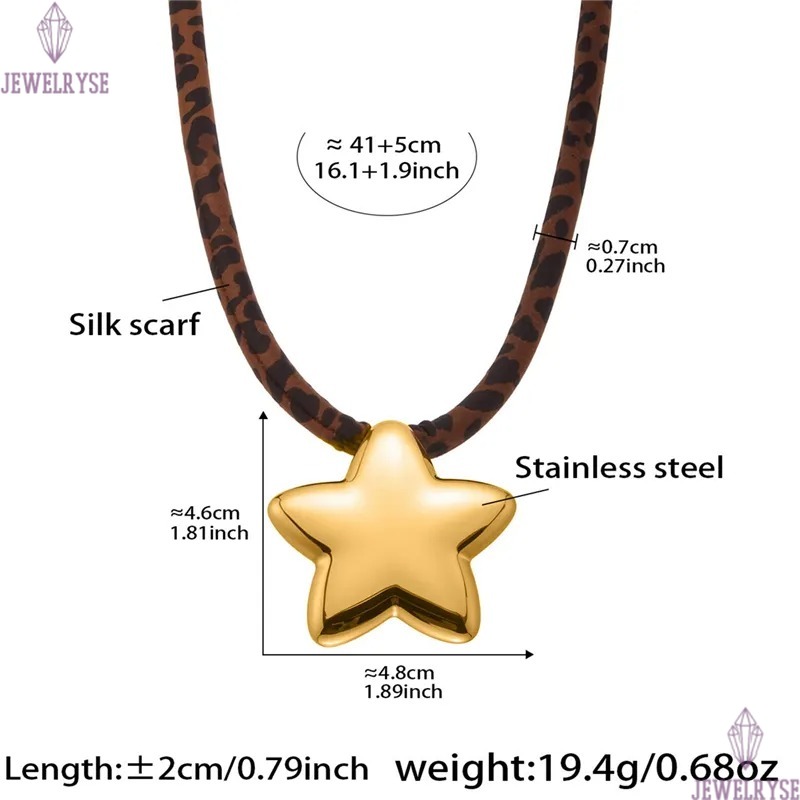 leopard-print silk scarf heart necklace designer for woman stainless steel circle pendant necklaces beach daily outfit jewelry birthday friend family 