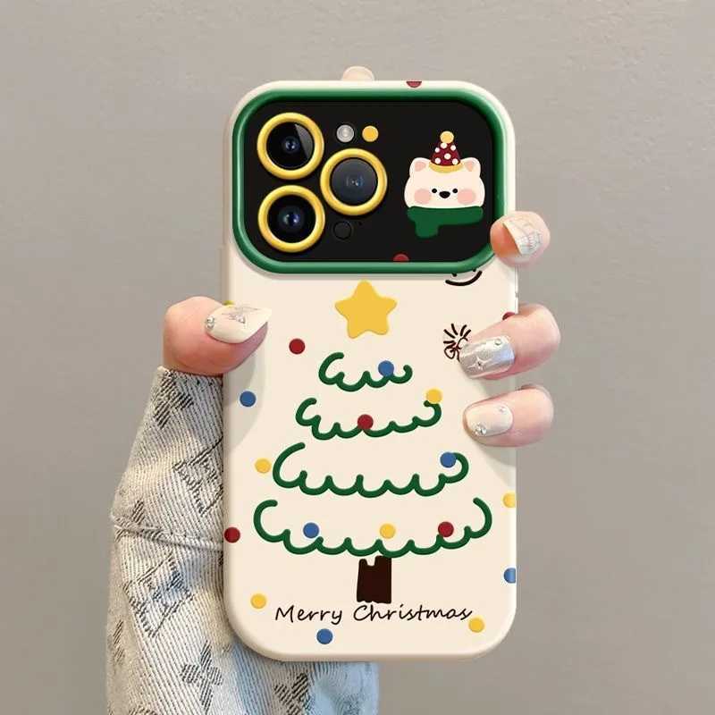 Christmas tree for iPhone 17pro max mobile phone case 16 large window 15 matte 14 anti-drop 12/11 soft case X J251202