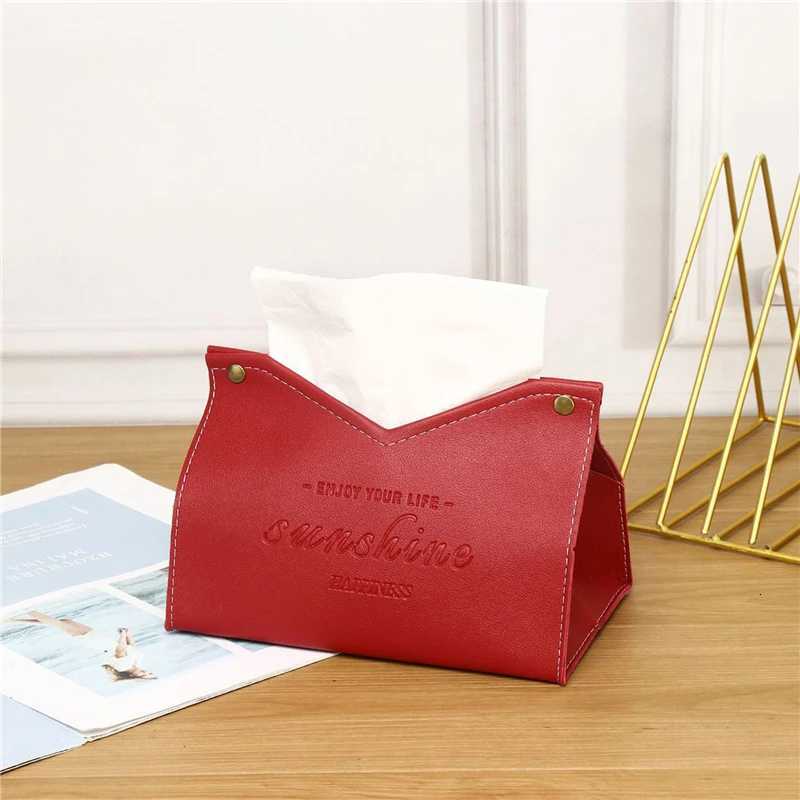 PU Leather Tissue Holder Household Paper Towel Storage Box Removable Tissue Box for He Off Living Ro Car Paper Container H251201
