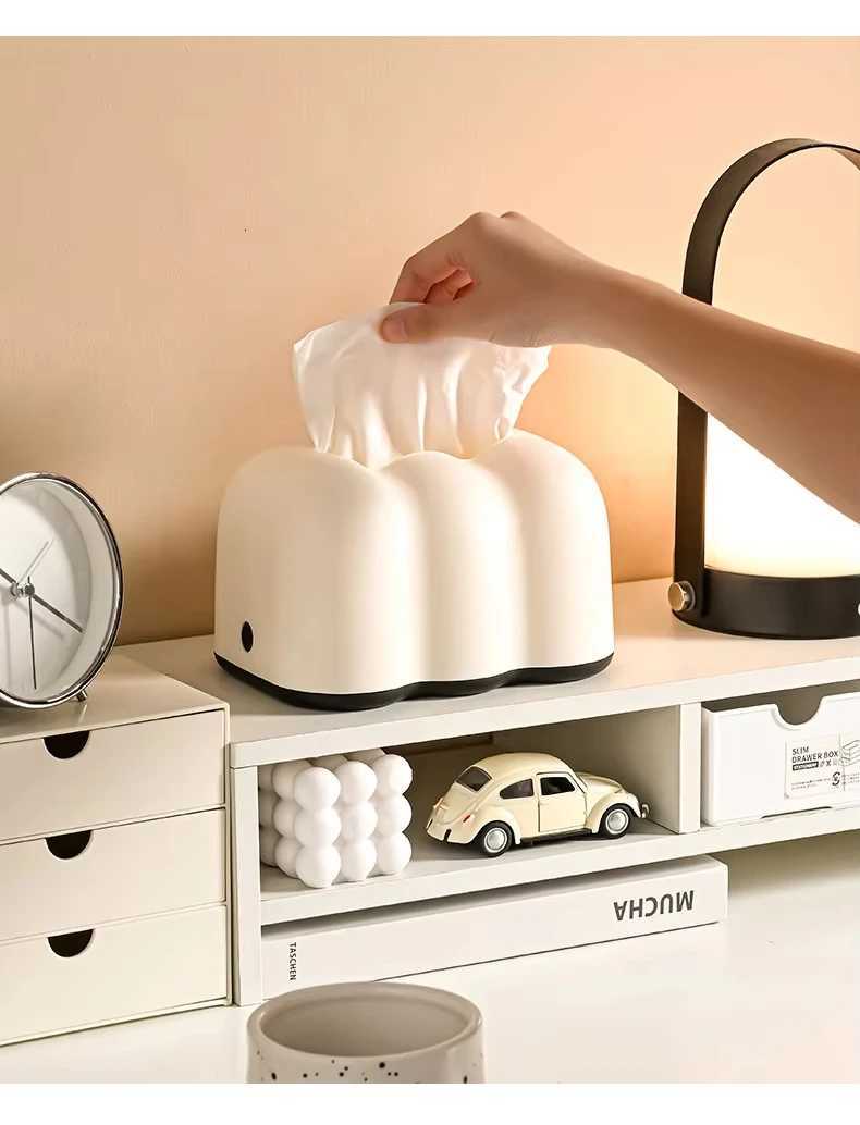 Cloud Design Tissue Boxes Storage Napkin Holder Paper Case Organizer Ornament Craft Desktop Tissue Holder Kitchen Tissue Box H251201