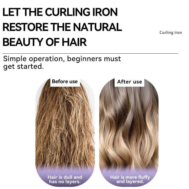 Kemei Curling Iron Long Barrel Styler Versatile Curling Wand Adjustable Heat Settings Wen Hair Curler with Extended Barrel C251202