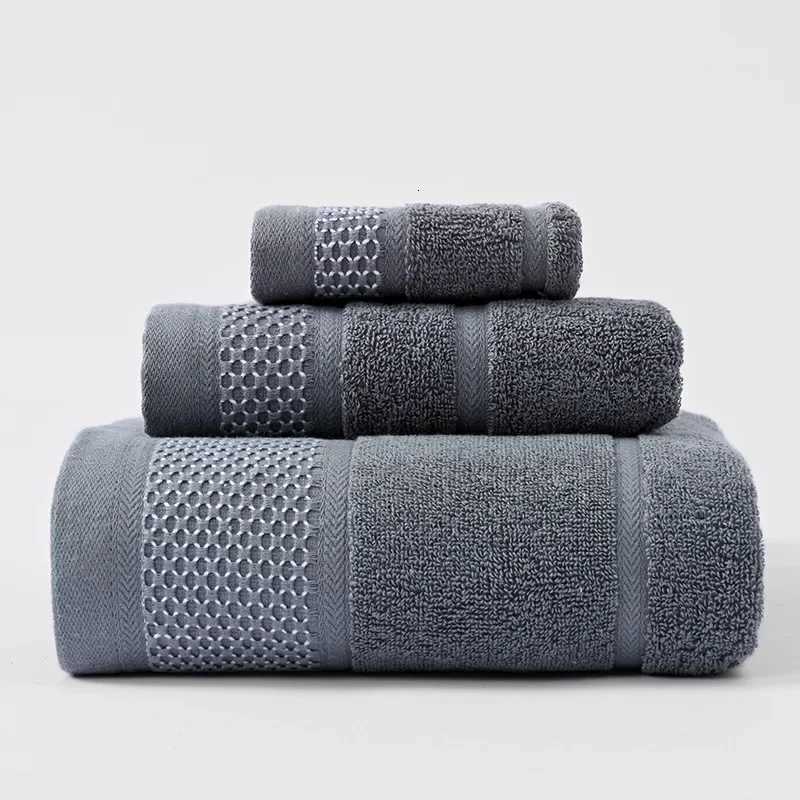 3pcs/set Cotton Hand Shower Towels Bath Towel for Adults High Absorbent Home Hotel Pure Thick Towels Bathroom Bath Towel Y251202