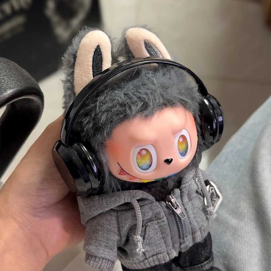 For labubu Big Into Energy Series Casual Hoodie Grey And Black Suit Fashion Sweatshirt Jacket Lovely Outfit GiftsT251202