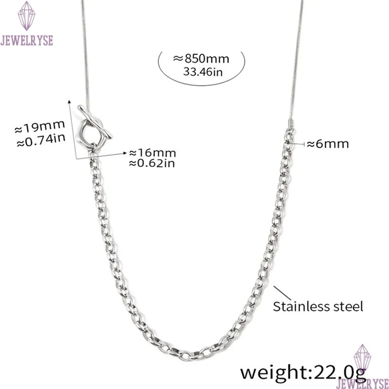 punk long 18k gold chain necklace designer for woman stainless steel OT silver chains necklaces daily outfit fashion women jewelry birthday friend fam