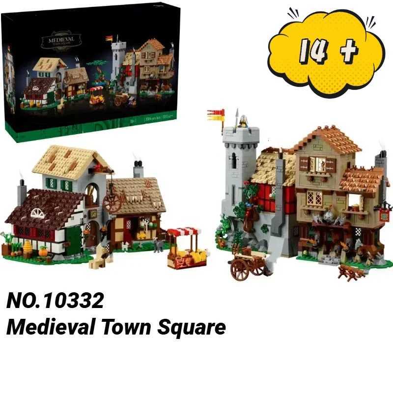 3304PCS Medieval Town Square Building Blocks Bricks European Architecture Toys Christmas Birthday Gifts C251203