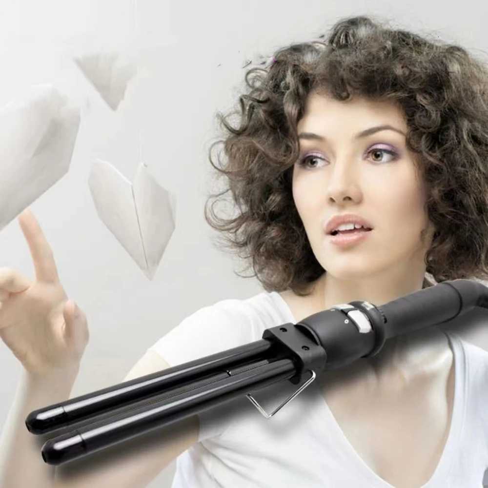 1m Two-barreled curling iron Electric Hair Curler for Wen Professional Ceramic Curling Iron Adjustable Temperature Hair Styl C251202