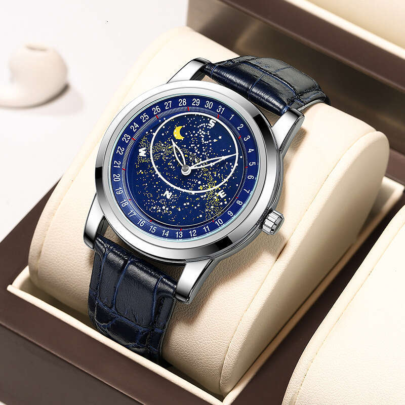 Rotating Starry Sky Dial Fashion Automatic Mechanical Waterproof Luminous Men's Watch