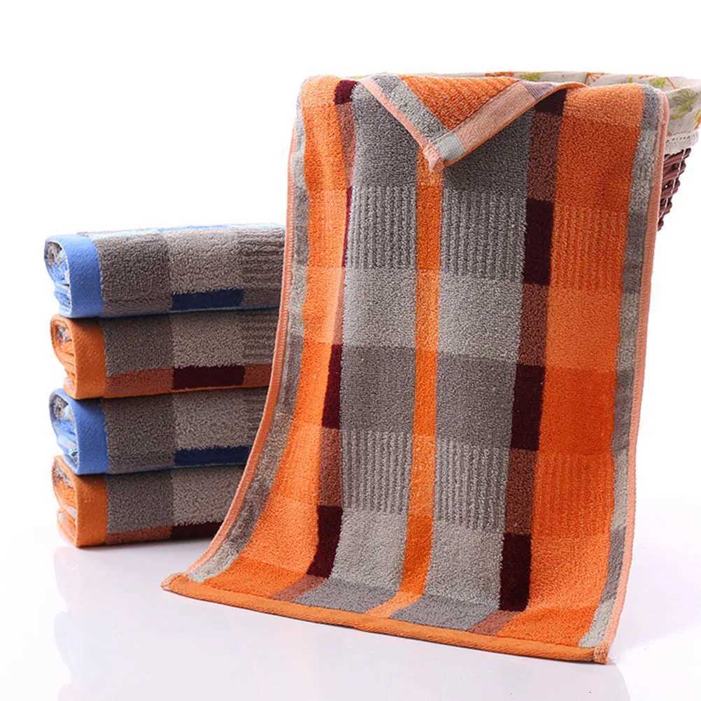 35x75 Heavy Duty Cotton Face Towel Thicken Grid Texture Soft Comfortable for Sensitive Skin Home Hotel Spa Blue Y251202