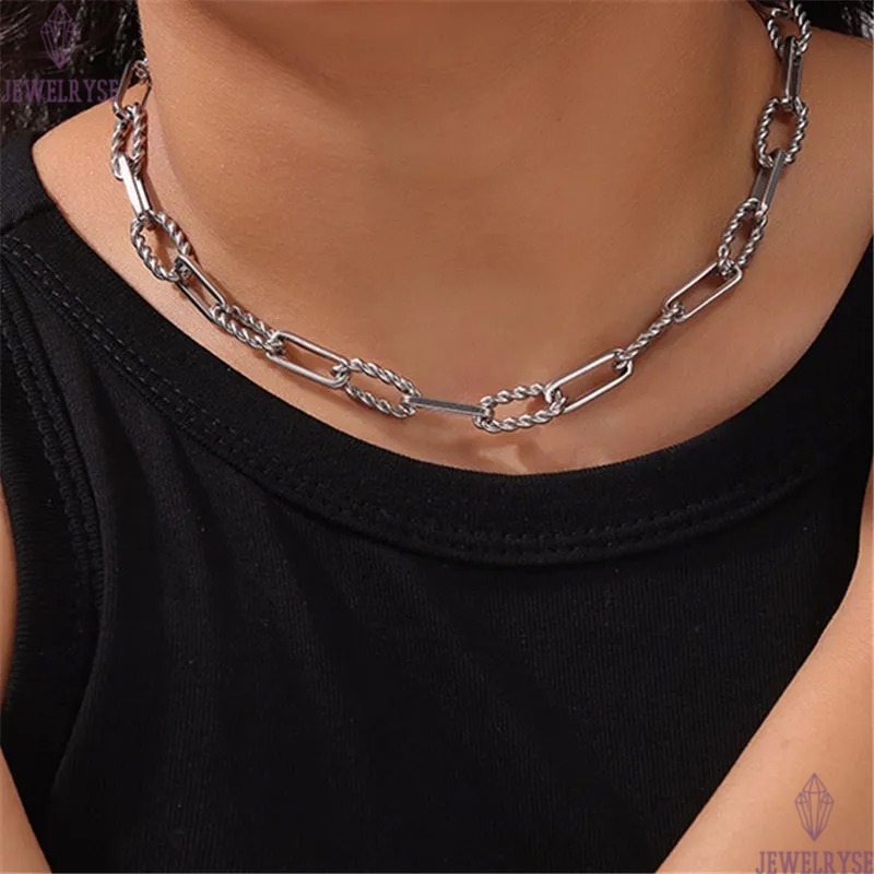 hiphop chuny gold chain stainless steel necklace designer for woman party chains hiphop silver necklaces school choker women jewelry birthday friend g