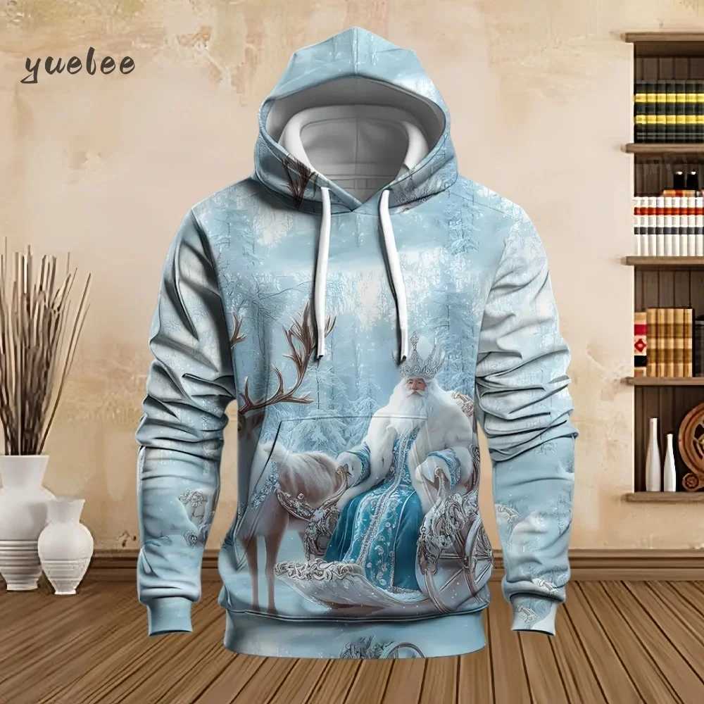 Mens Christmas Beer Hooded Sweater Christmas Party Long Sleeve with Drawstring Hoodies Comfortable Oversize Sweatshirt for Men J251203