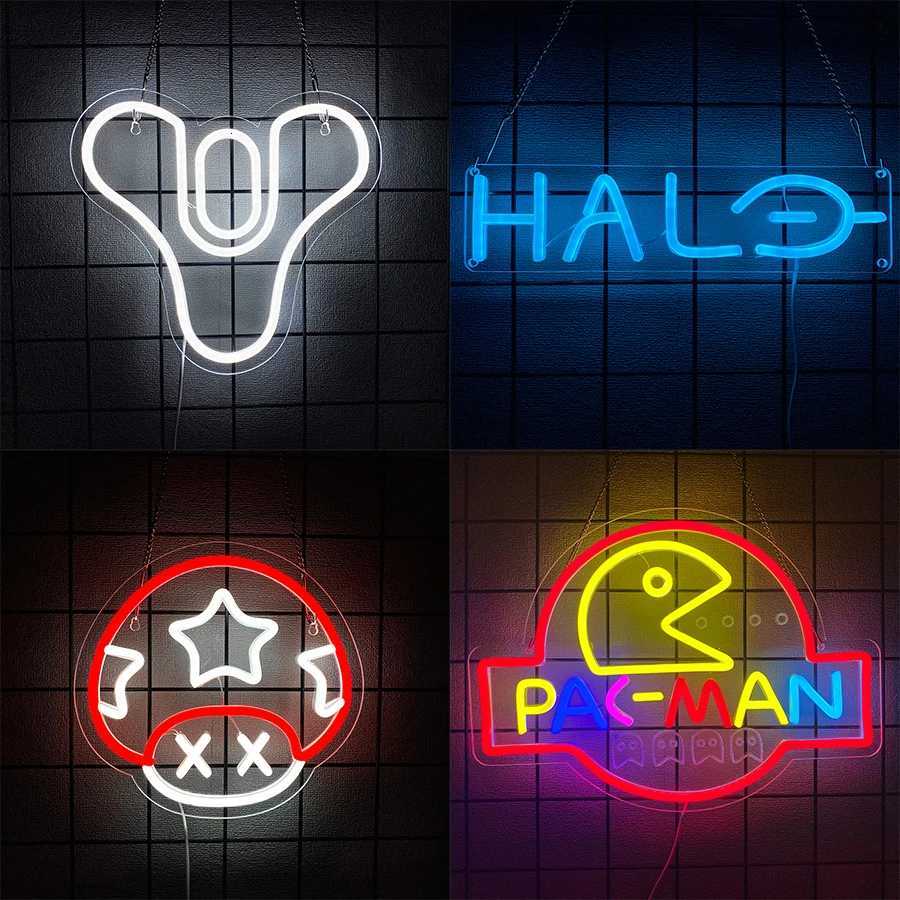 Neon Sign Of Game Series Used For Wall Lighting Decor Usb Powered Bedroom Bar Club Game Room Man Cave Art Wall Lamp H251201