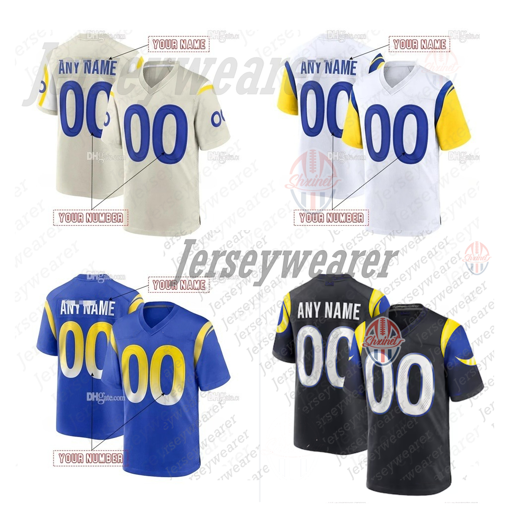 Custom 2025 Rivalries jersey 9 Matthew Stafford Kyren Williams Aaron Donald Puka Nacua avante Adams Christian Rozeboom Jaylen McCollough Stetson Bennett IV 88