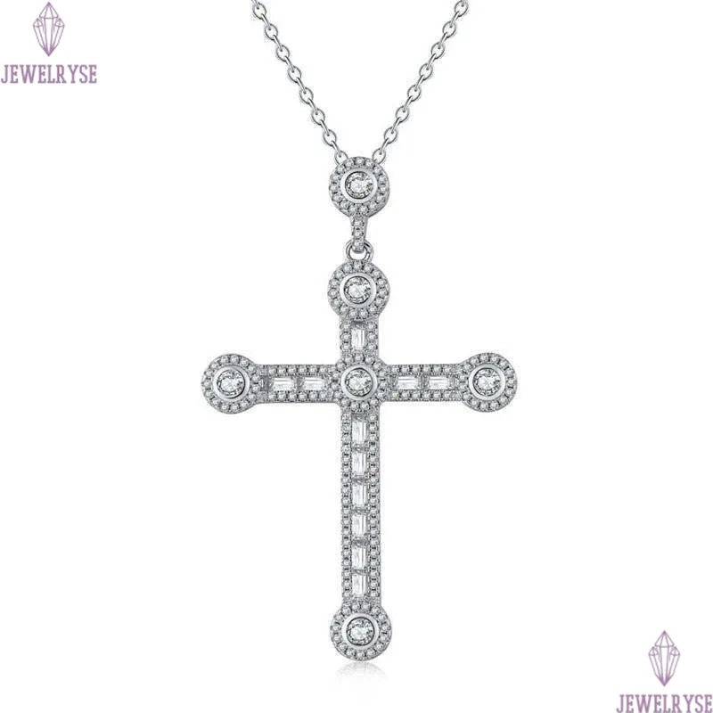 luxury gold cross necklace designer for woman 925 sterling silver pearl diamond pendant necklaces jewelry O link chain 5A zirconia womens choker frien